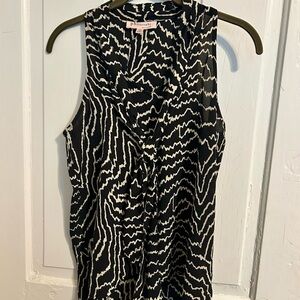 Philosophy Black and White Blouse with Abstract Print